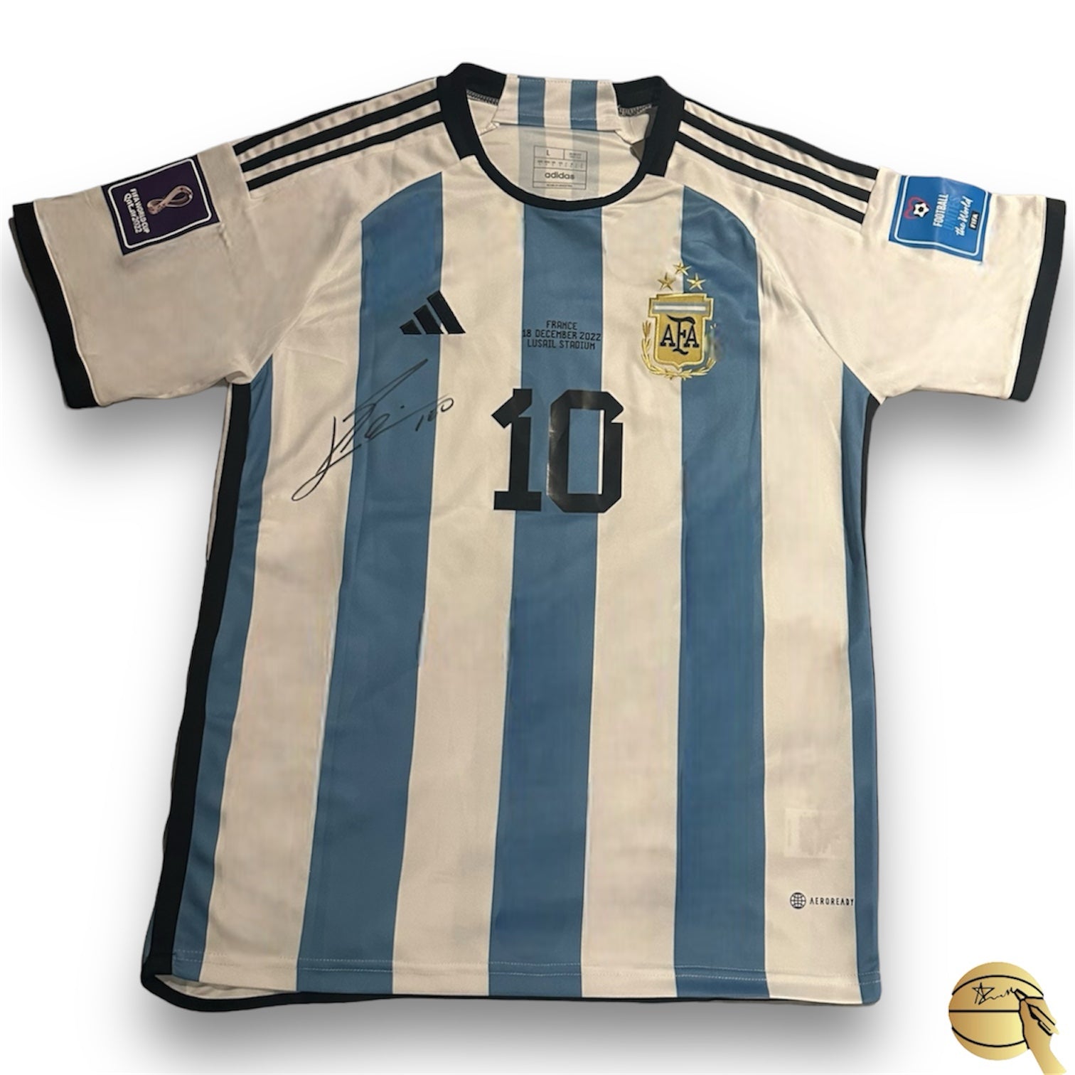 Jersey autografiado por Leo Messi. Mundial 2022