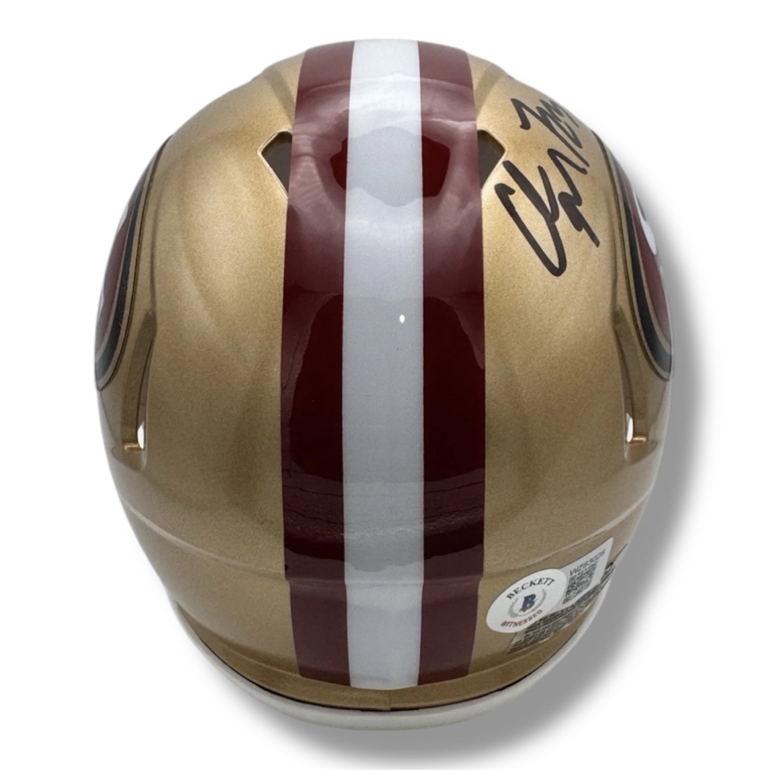 Casco de los 49ers firmado por Christian McCaffrey