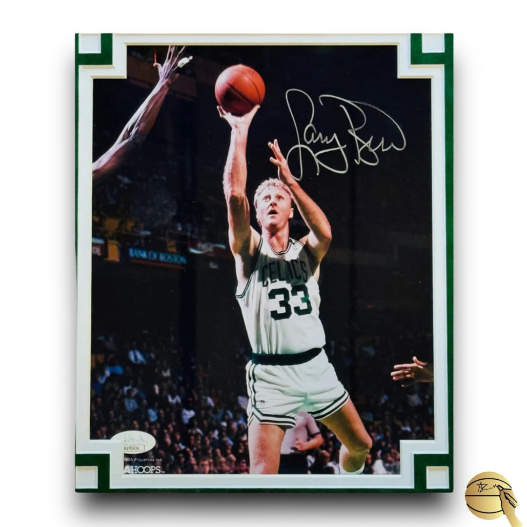 Imagen enmarcada y autografiada por el estadounidense Larry Bird - Signed Collectibles