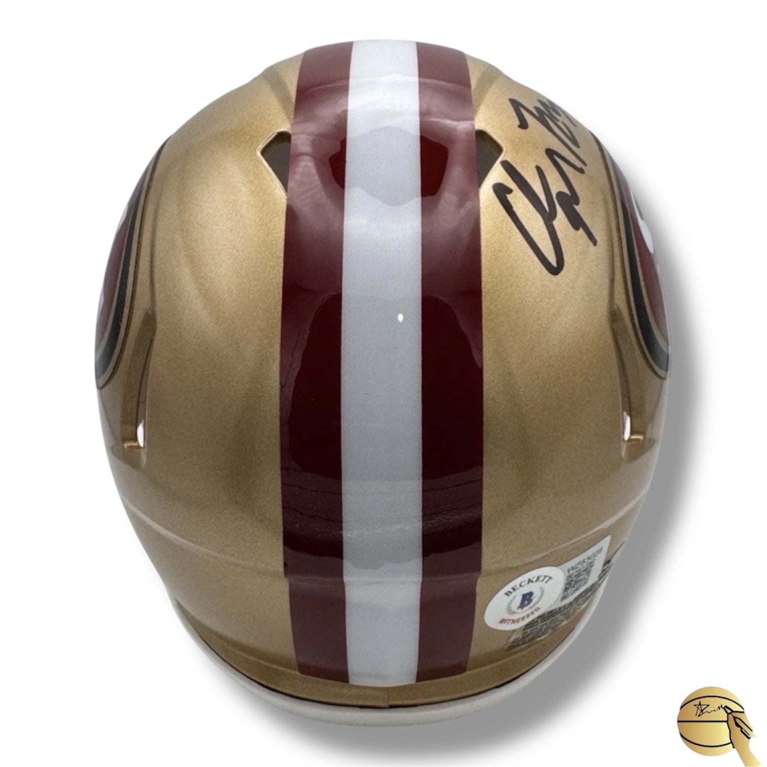 Casco de los 49ers firmado por Christian McCaffrey