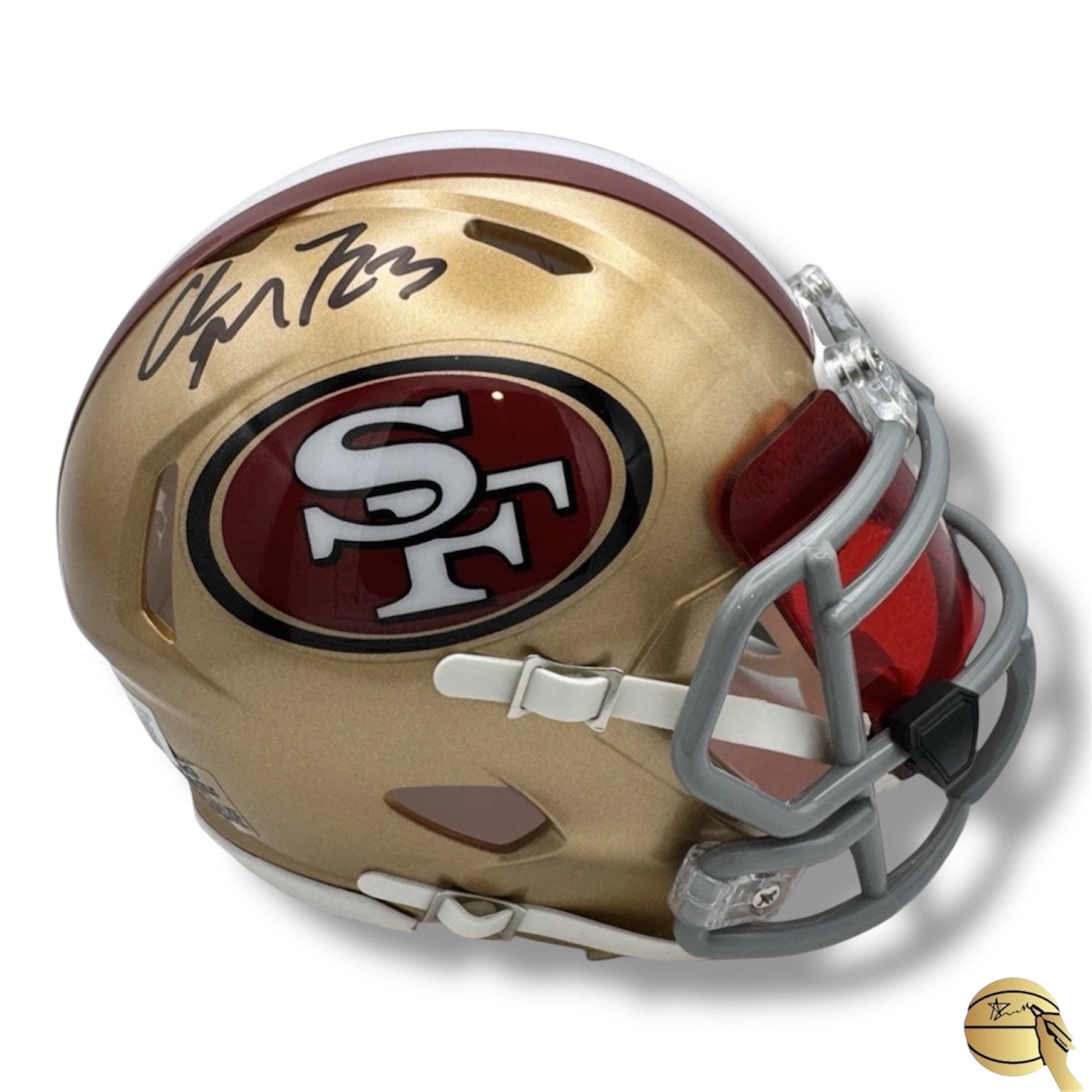 Casco de los 49ers firmado por Christian McCaffrey
