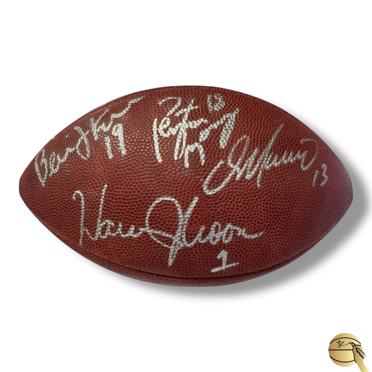 Balón autografiado por diversos Quarterback leyendas (9)