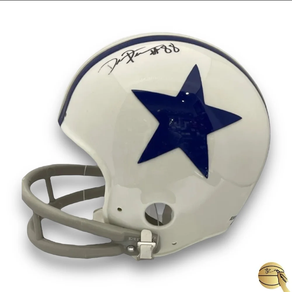 Mini casco autografiado por Randy White, Ed Too Tall Jones y Drew Pearson - Signed Collectibles