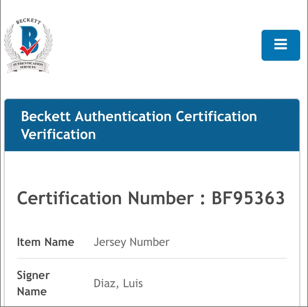 Jersey autografiado por Luis Diaz - Signed Collectibles