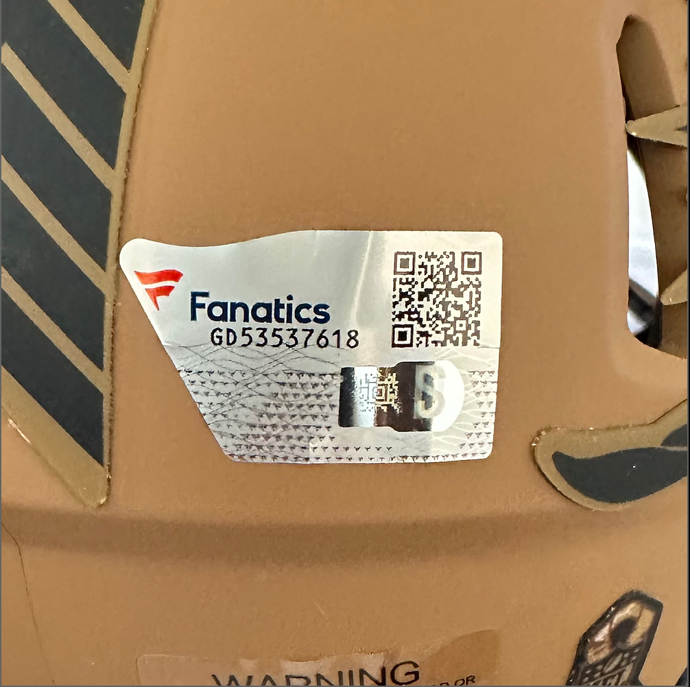 Casco autografiado por Jaylen Waddle