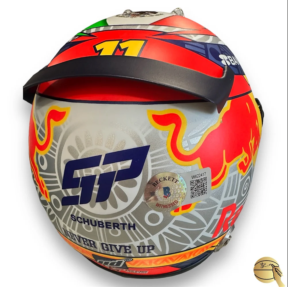 Casco autografiado por Sergio Perez (Checo)