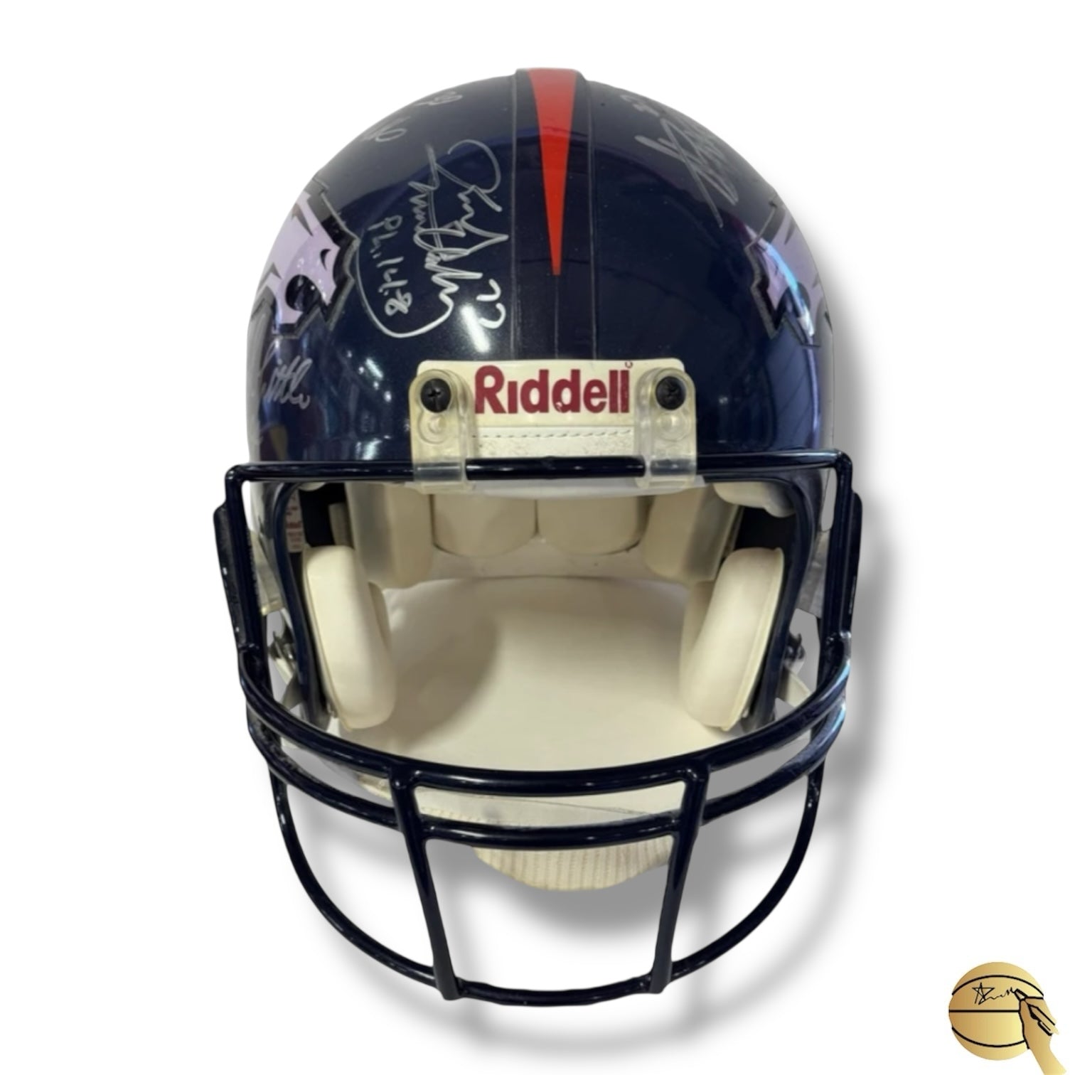 Casco de Denver Broncos autografiado por 7 leyendas