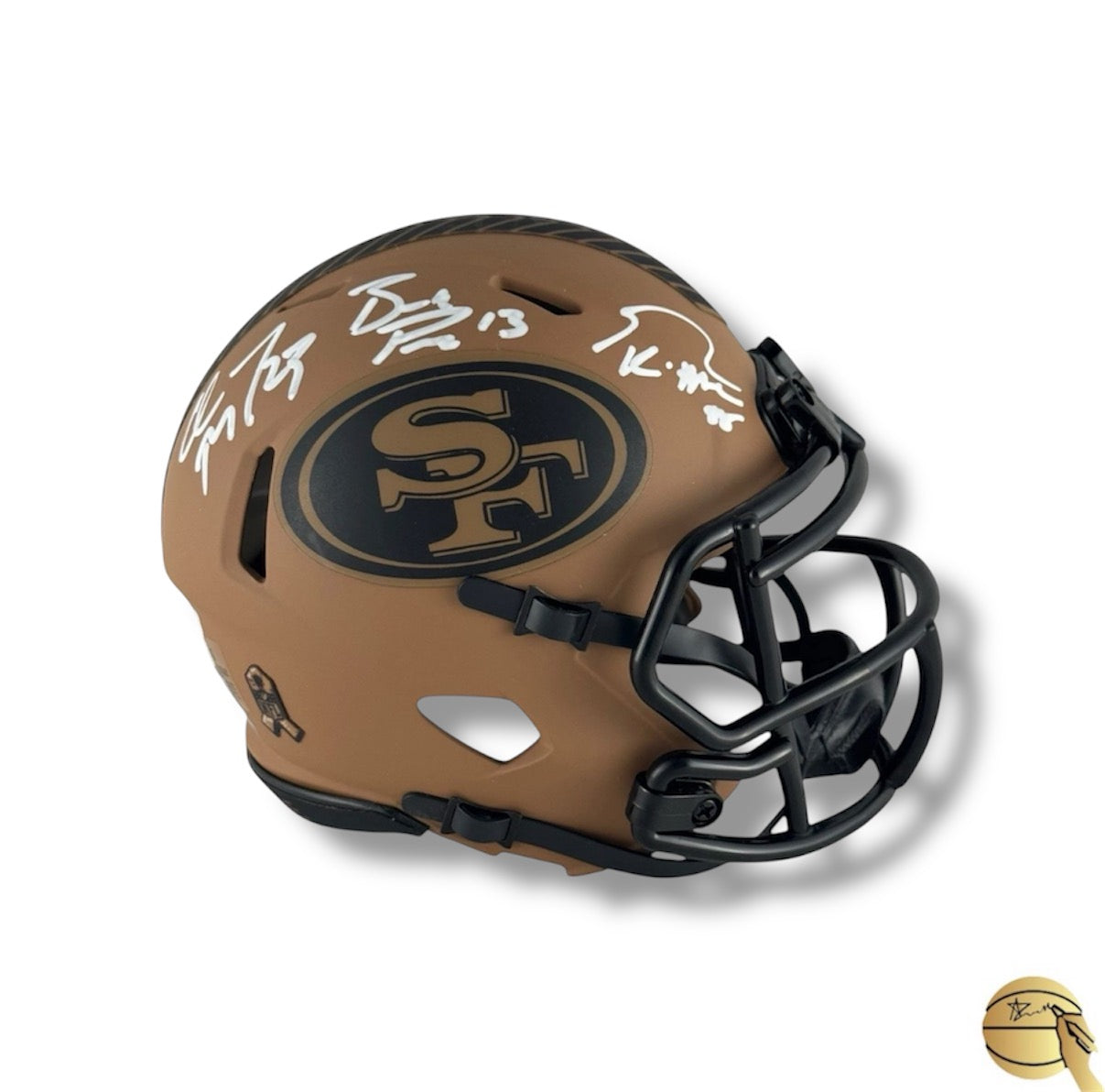 Mini casco autografiado por jugadores de 49ers