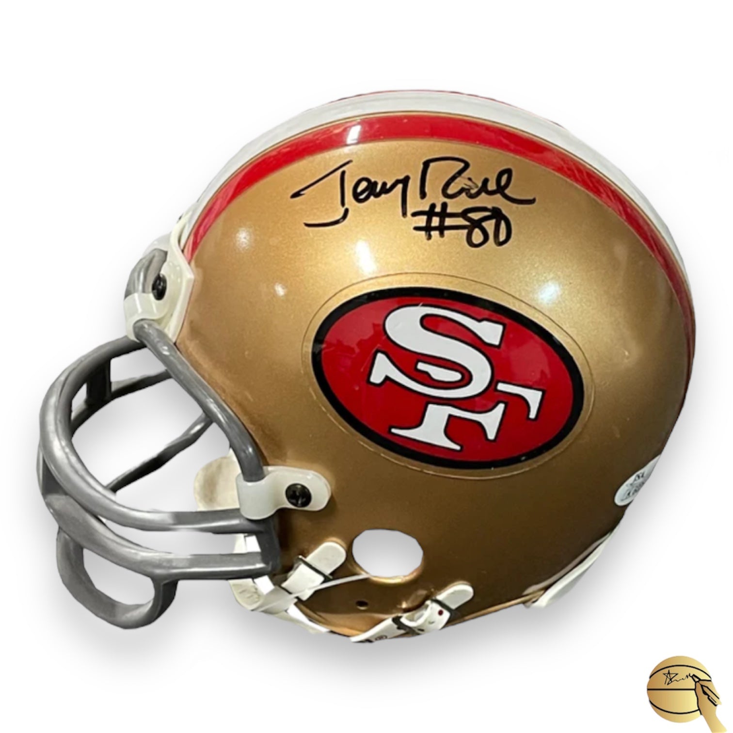 Casco autografiado por Jerry Rice