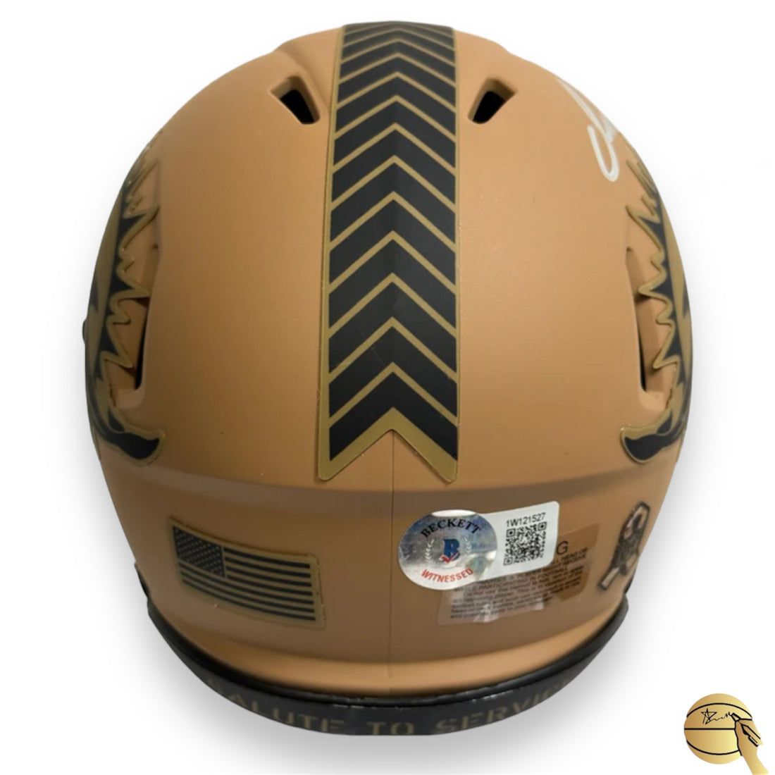Casco autografiado por Jaylen Waddle