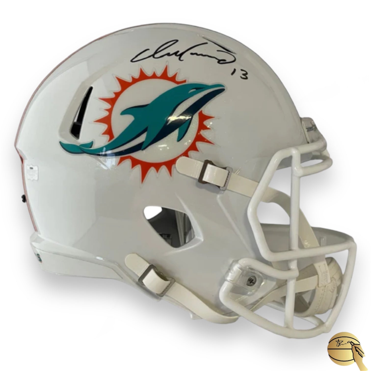 Casco autografiado por Jaylen Waddle