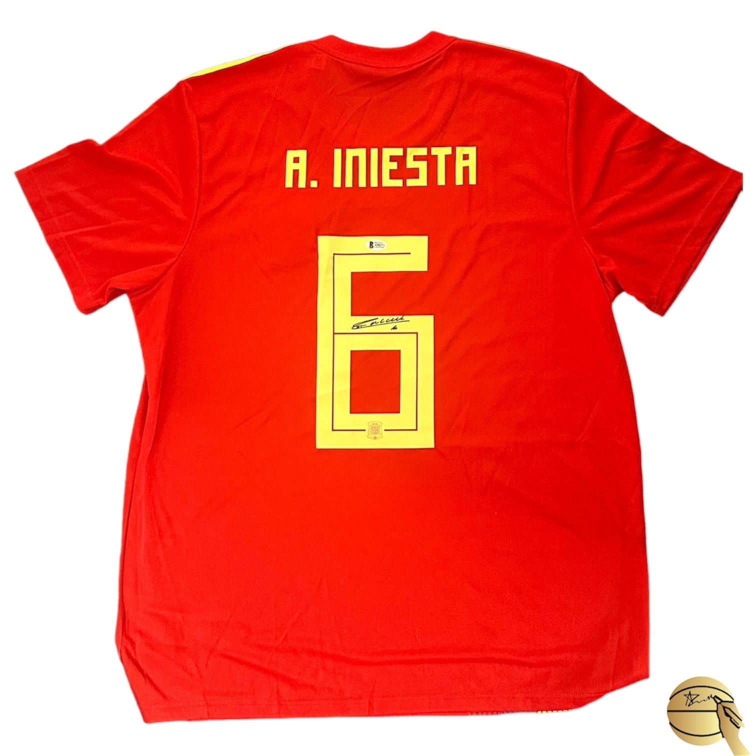 Jersey autografiado por Andrés Iniesta