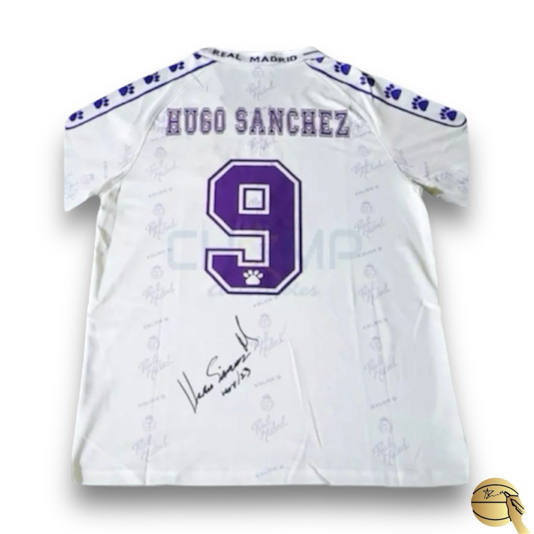 Jersey autografiada por Hugo Sanchez (Real Madrid) - Signed Collectibles