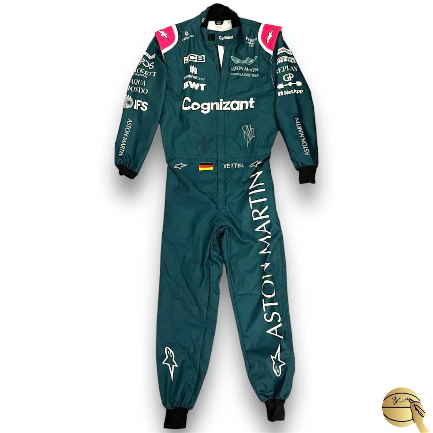 Traje de Fórmula 1 autografiado por Sebastián Vettel
