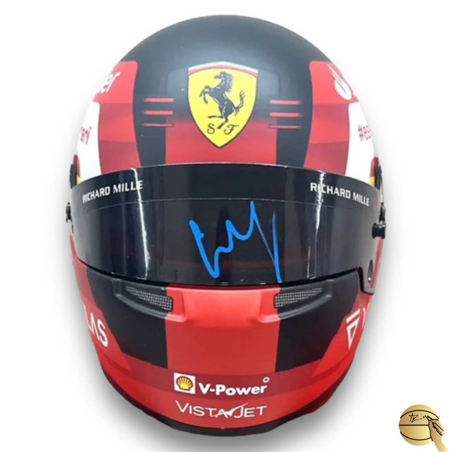 Casco autografiado por Carlos Sainz