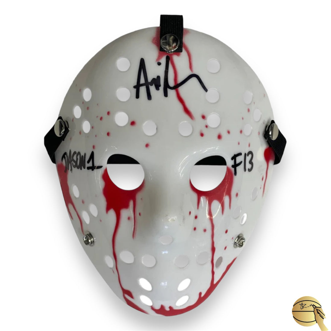 Máscara autografiada por Ari Lehman