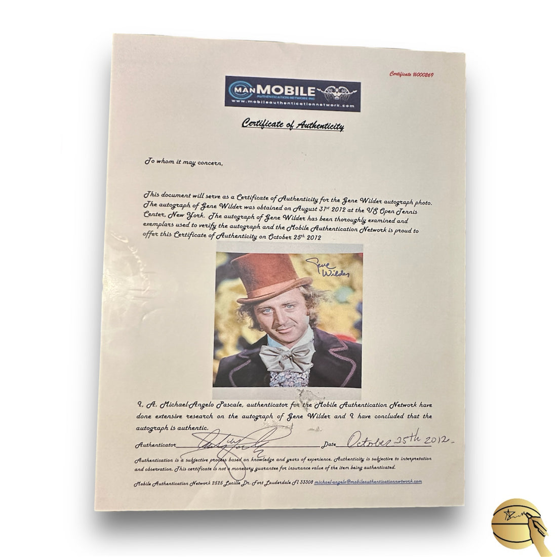 Cuadro autografiado por Gene Wilder - Signed Collectibles