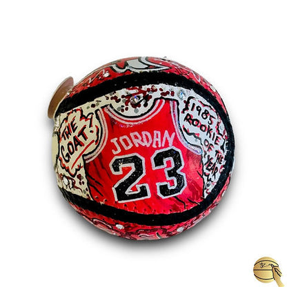 Balon frimado por Michael Jordan Pintado por Charles Fazzino