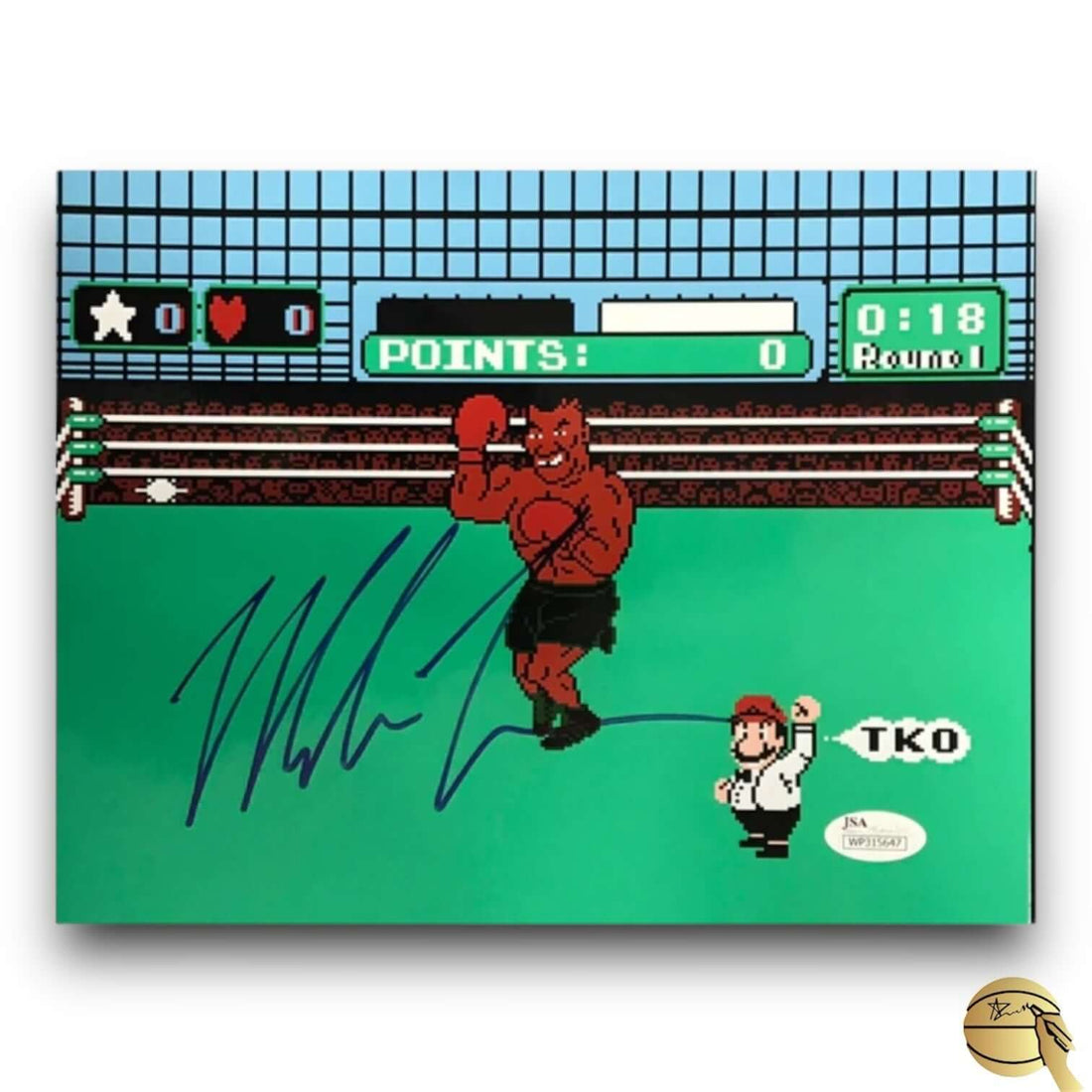 Cuadro autografiado por Mike Tyson