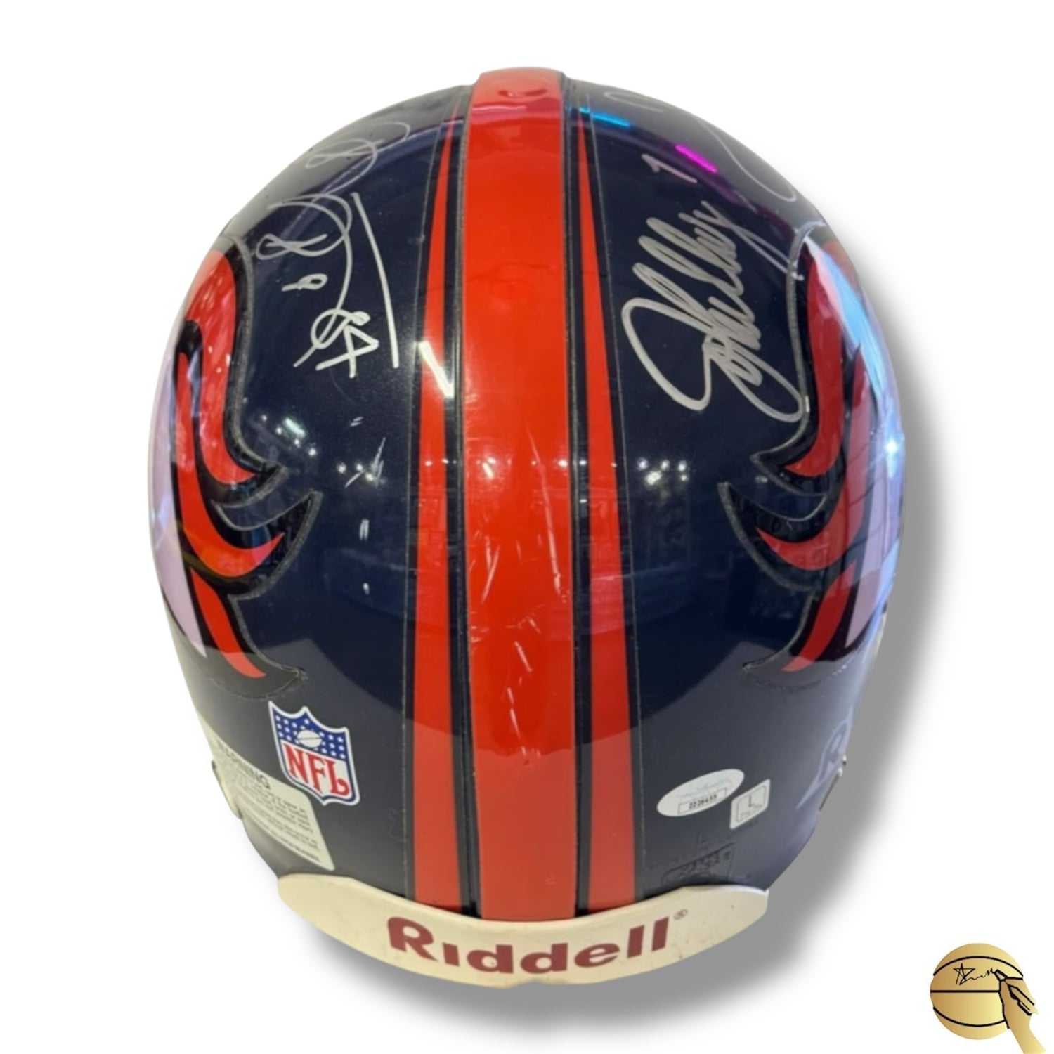 Casco de Denver Broncos autografiado por 7 leyendas