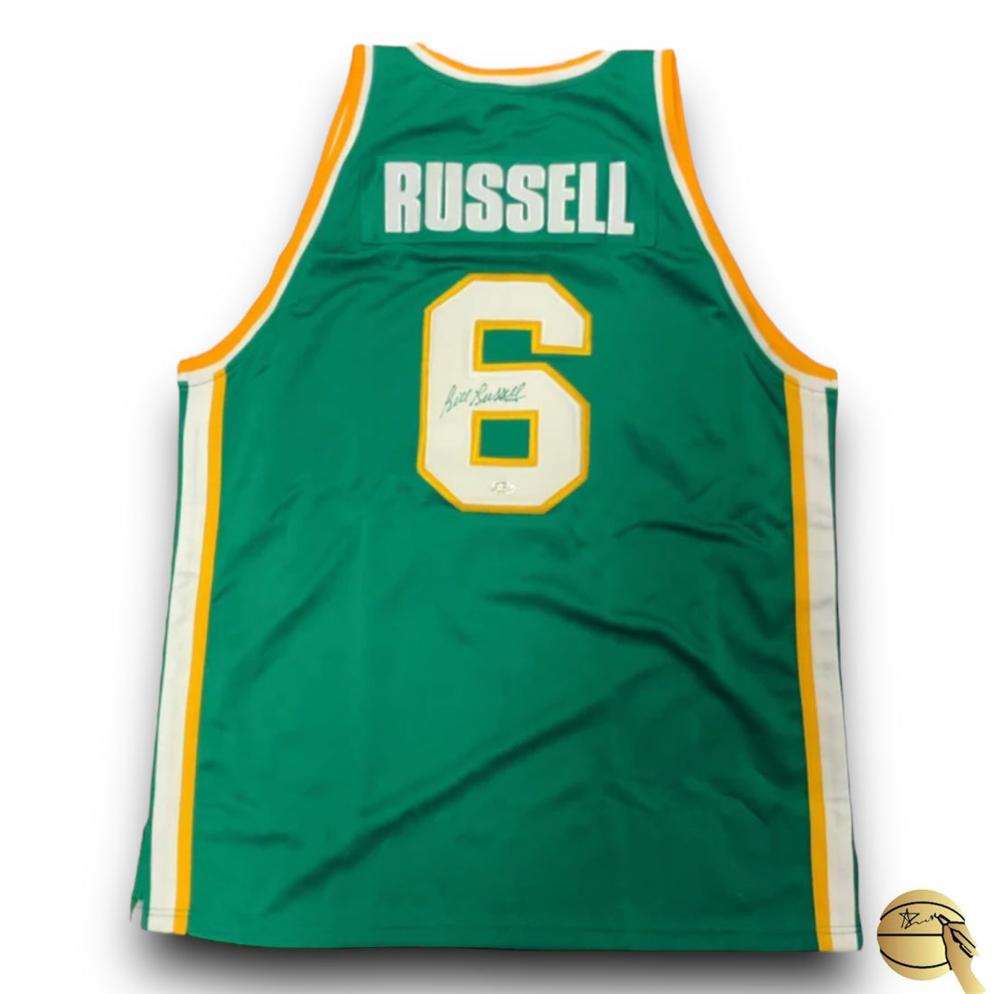 Jersey autografiado por Bill Russell