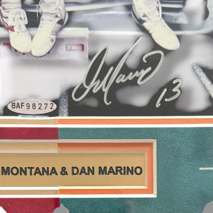 Cuadro autografiado por Joe Montana y Dan Marino