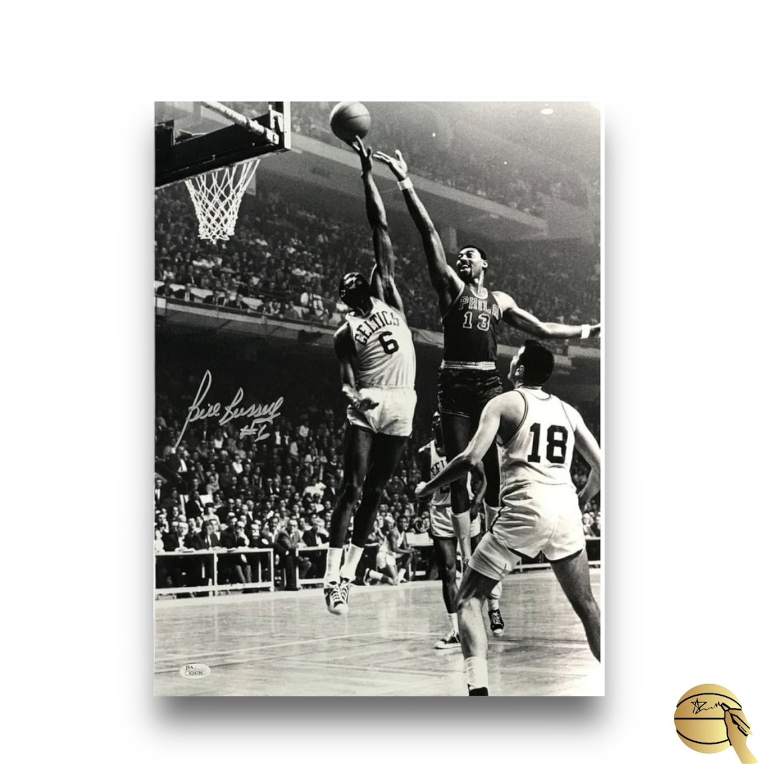 Foto autografiada por Bill Russell