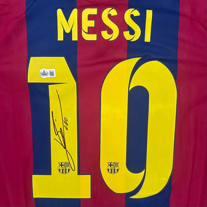 Jersey 2014-2015 del Barcelona autografiado por Leo Messi