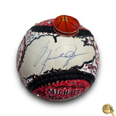 Balon frimado por Michael Jordan Pintado por Charles Fazzino - Signed Collectibles