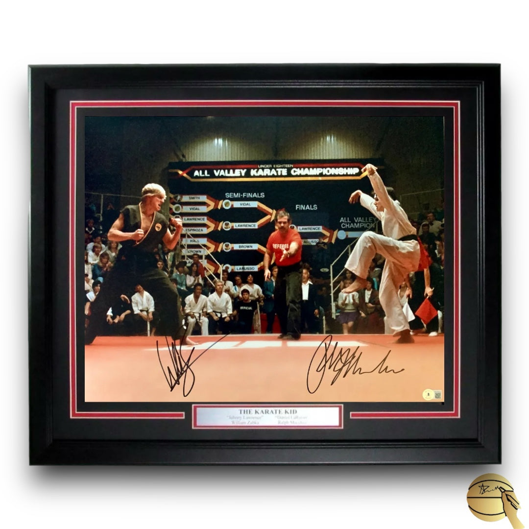 Cuadro autografiado por Ralph Macchio y William Zabka (Karate Kid)