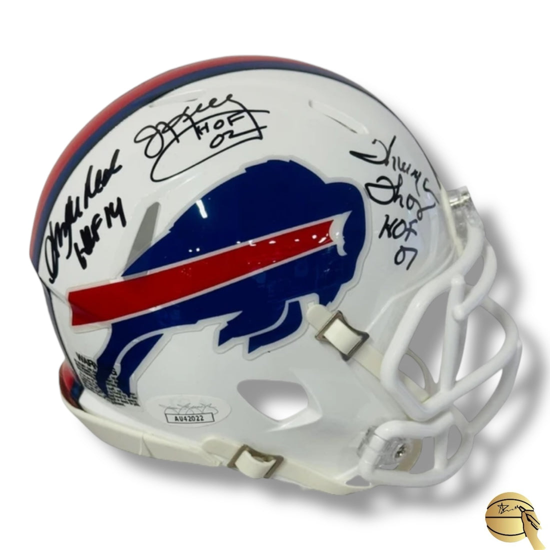 Mini casco autografiado por 4 jugadores de los Buffalo Bills
