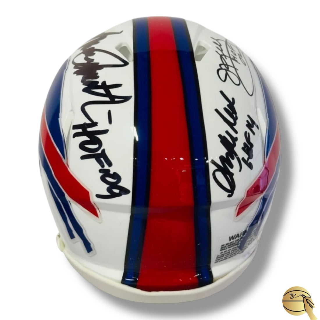 Mini casco autografiado por 4 jugadores de los Buffalo Bills