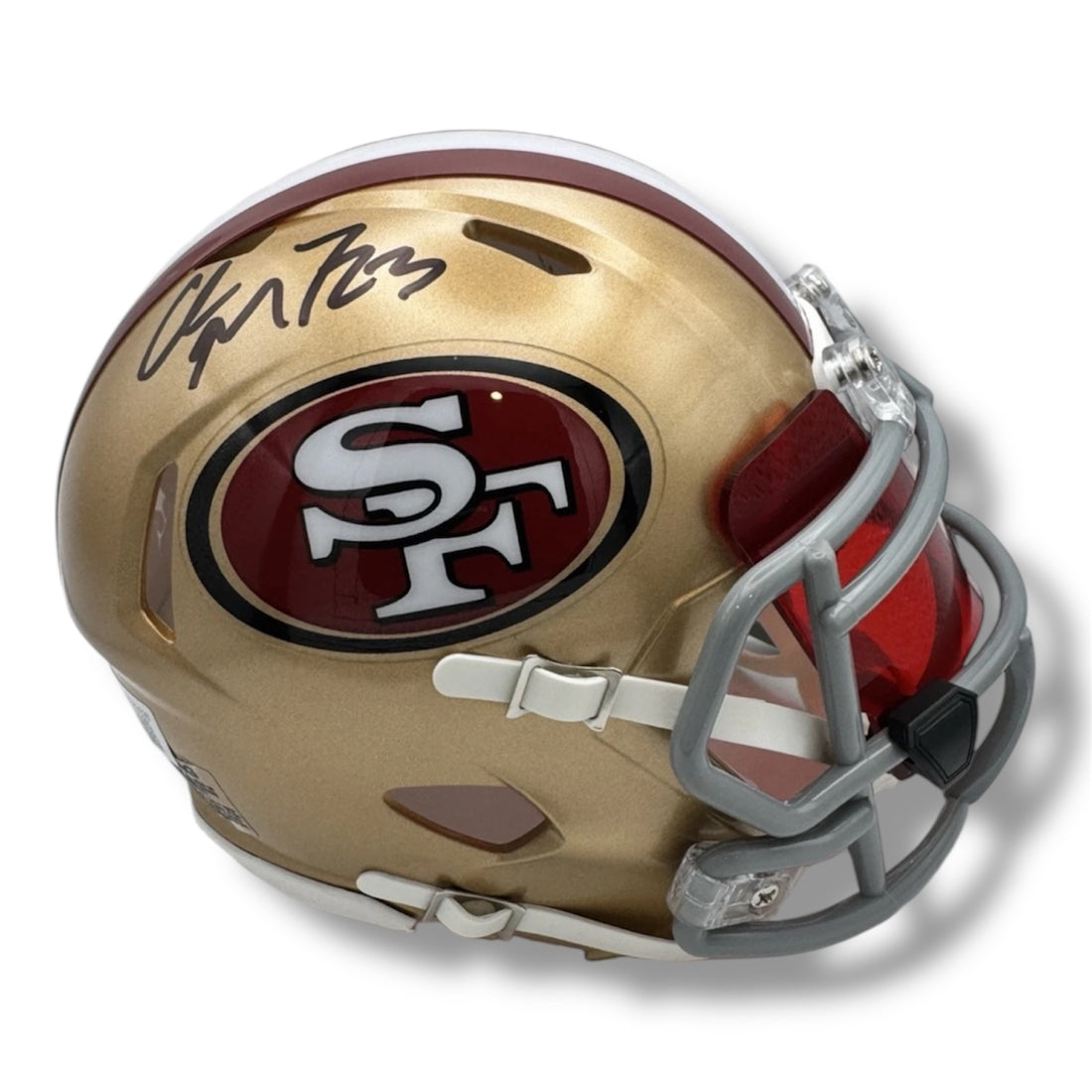 Casco de los 49ers firmado por Christian McCaffrey