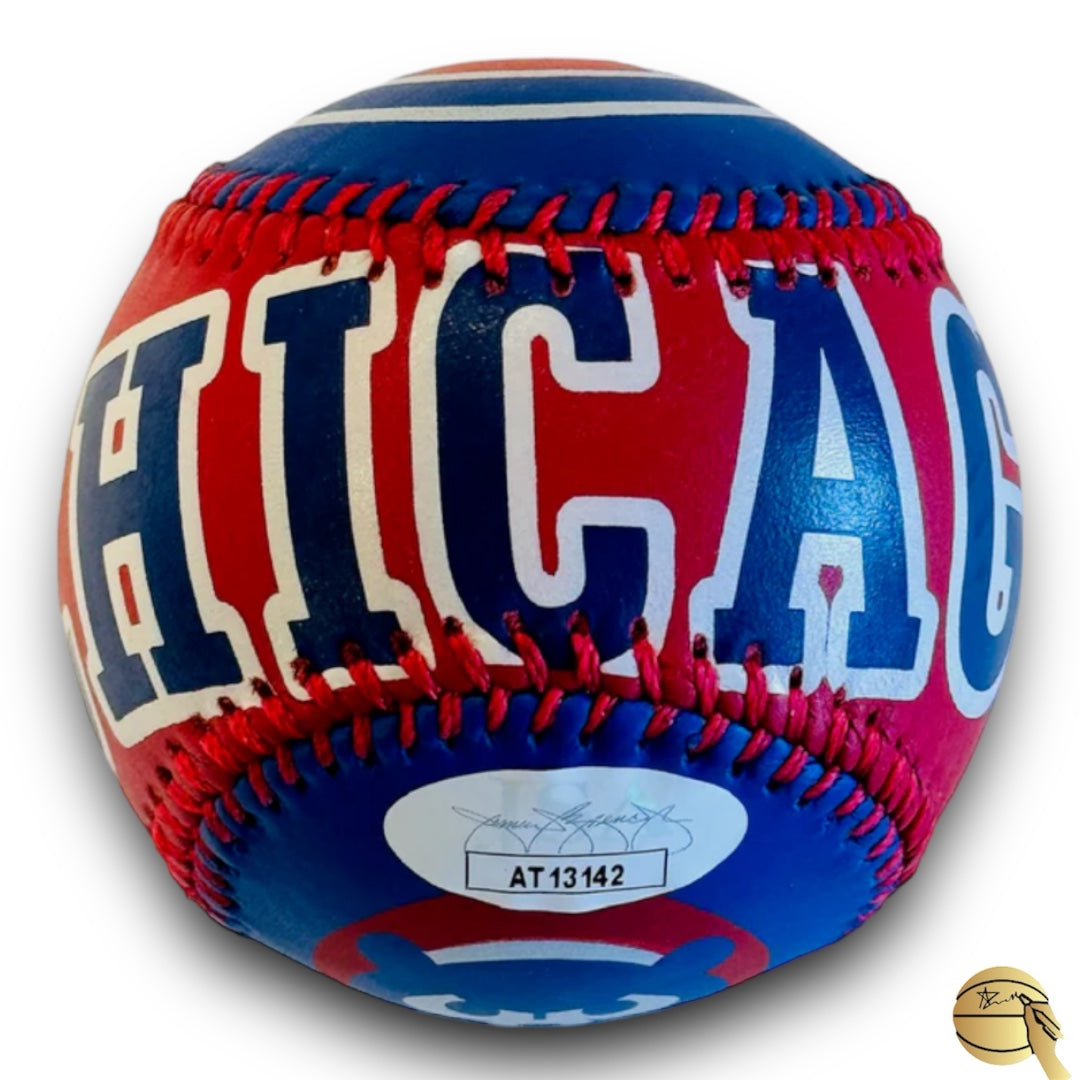 Pelota autografiada por Ernie Banks