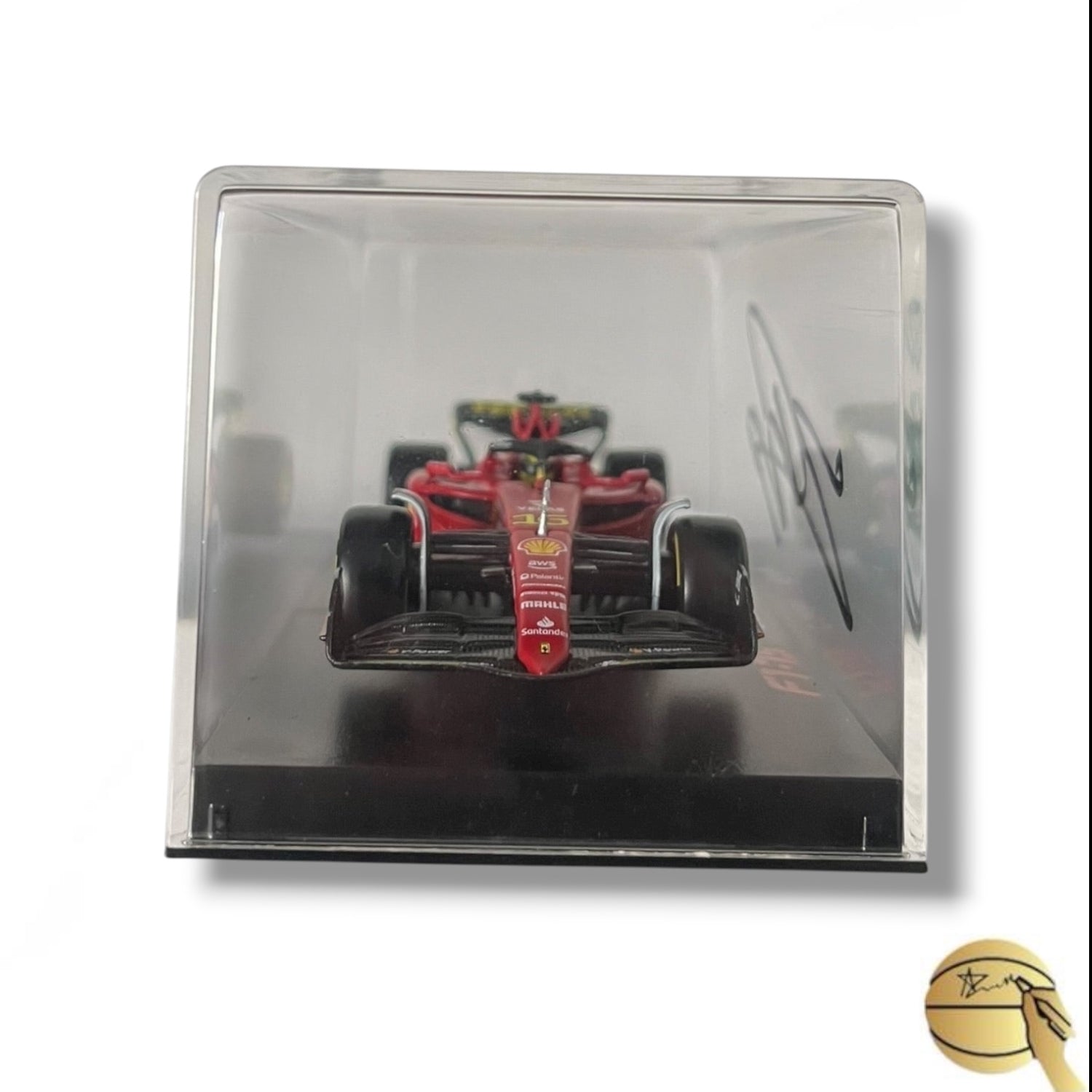 Mini coche autografiado por Charles Leclerc