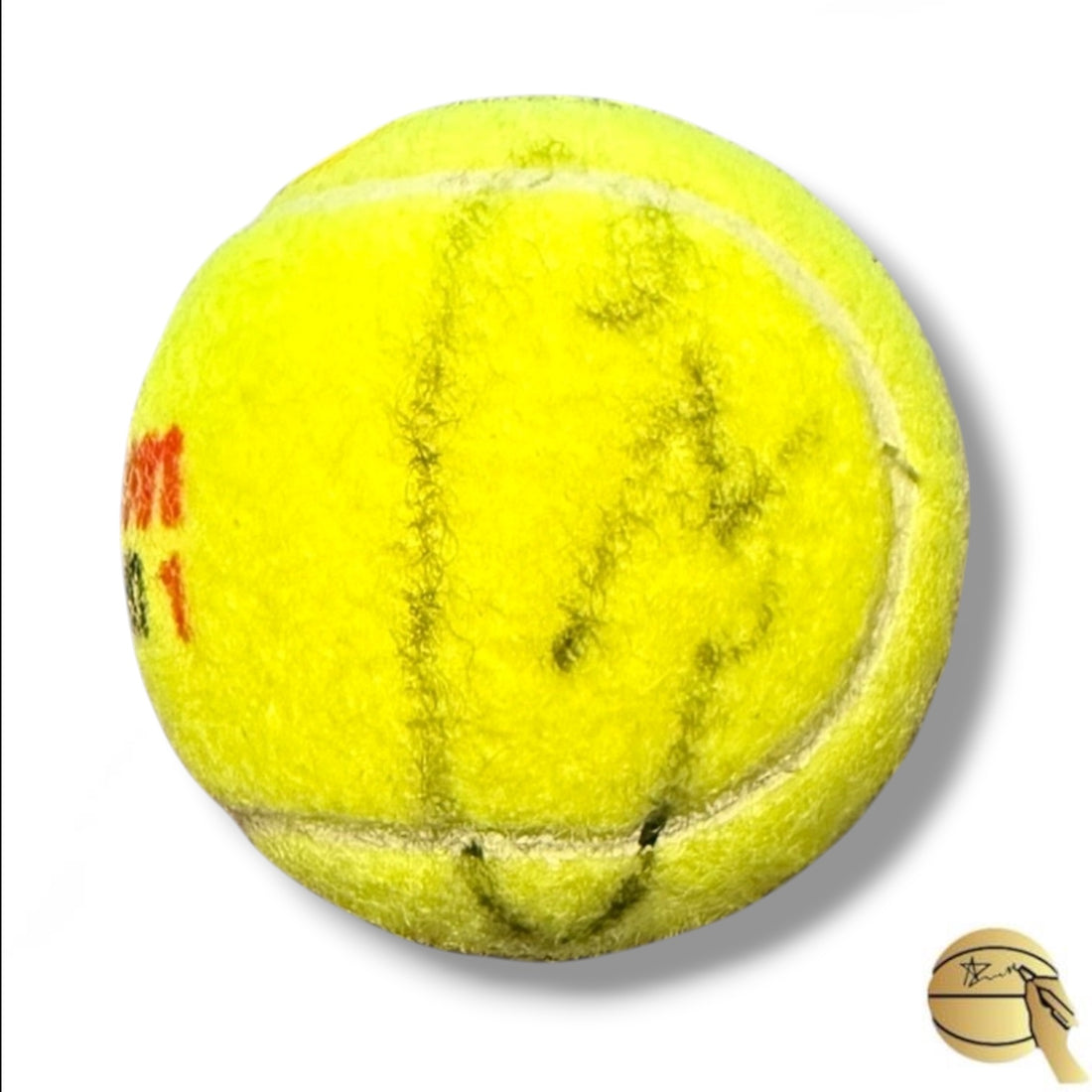 Pelota autografiada por Carlos Alcaraz