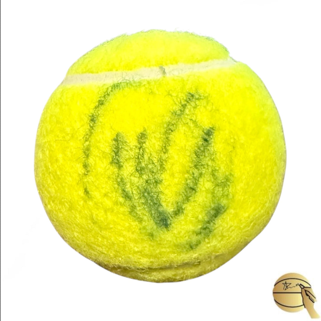 Pelota autografiada por Novak Djokovic