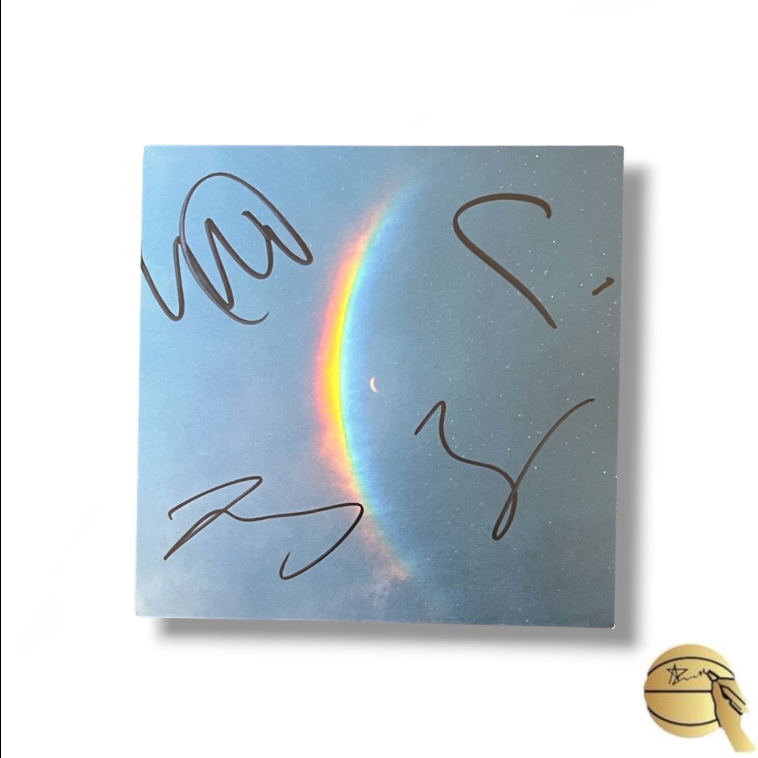 CD autografiado por Coldplay