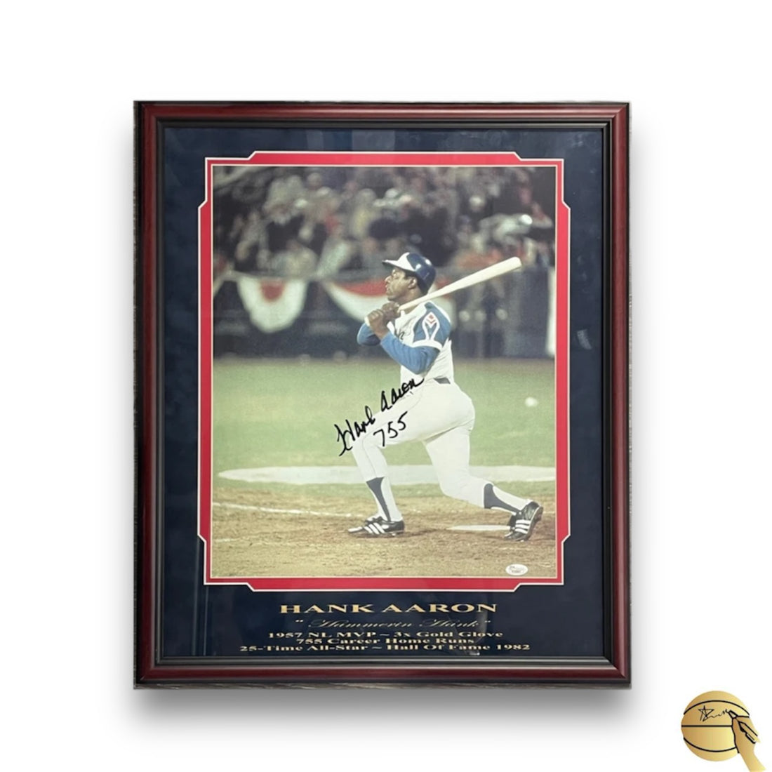 Cuadro autografiado por Hank Aarón - Signed Collectibles