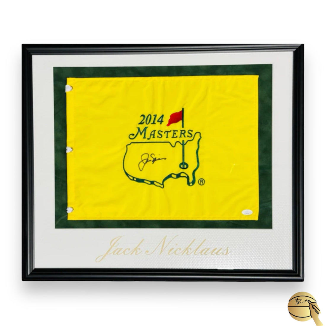 Master Flag autografiada por Jack Nicklaus - Signed Collectibles