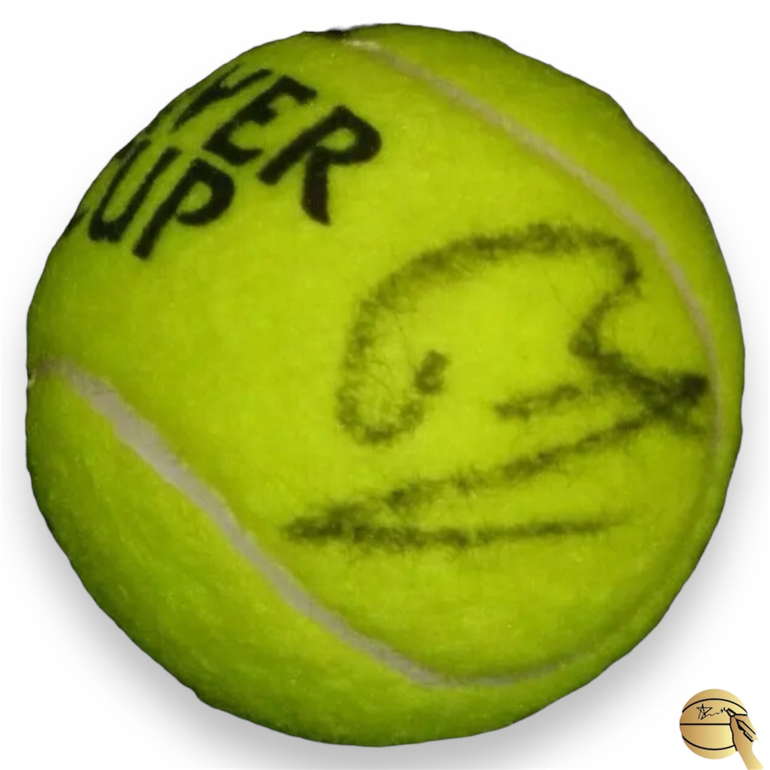 Pelota de tennis autografiada por Rafael Nadal