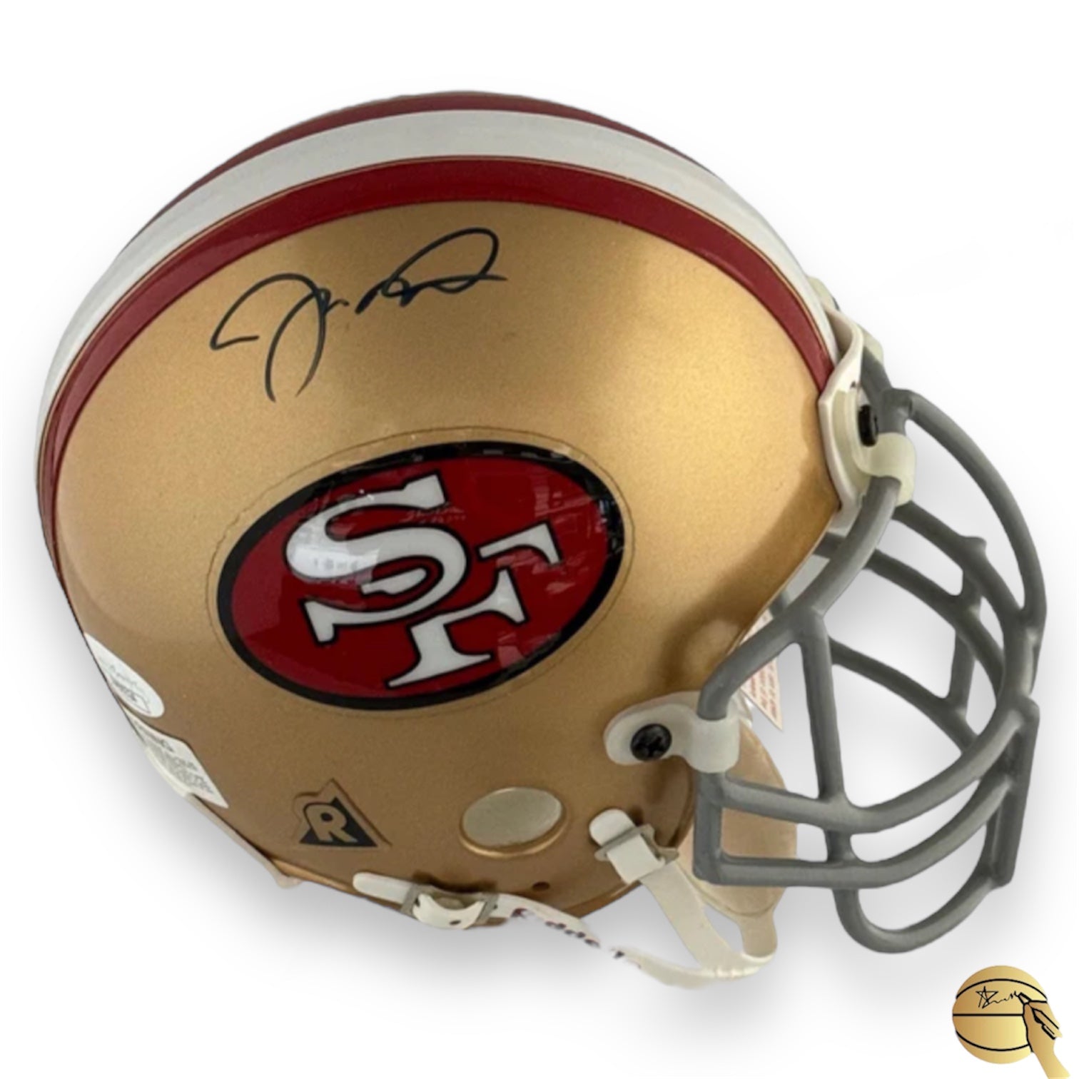 Casco autografiado por Joe Montana