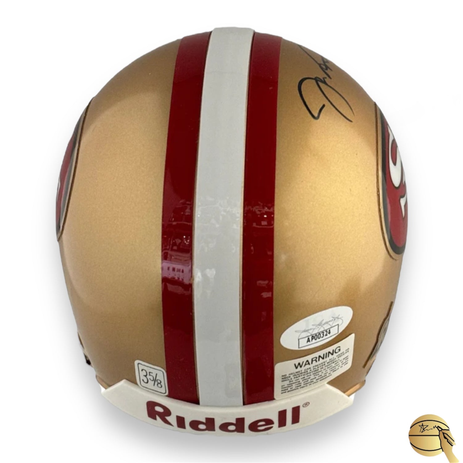 Casco autografiado por Joe Montana