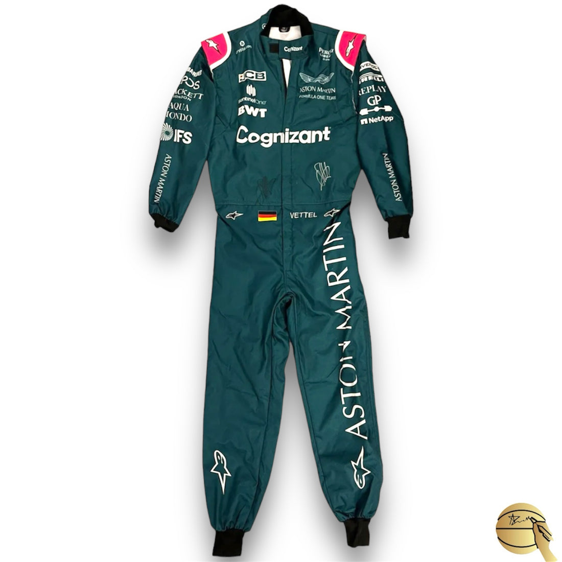 Traje de Fórmula 1 autografiado por Sebastián Vettel