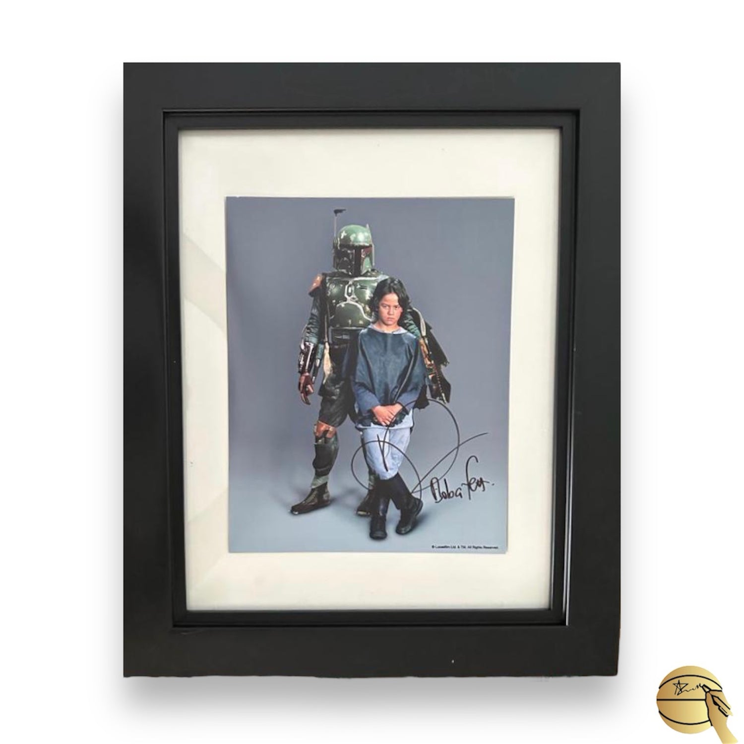 Cuadro autografiado por Daniel Logan (Boba Fett)