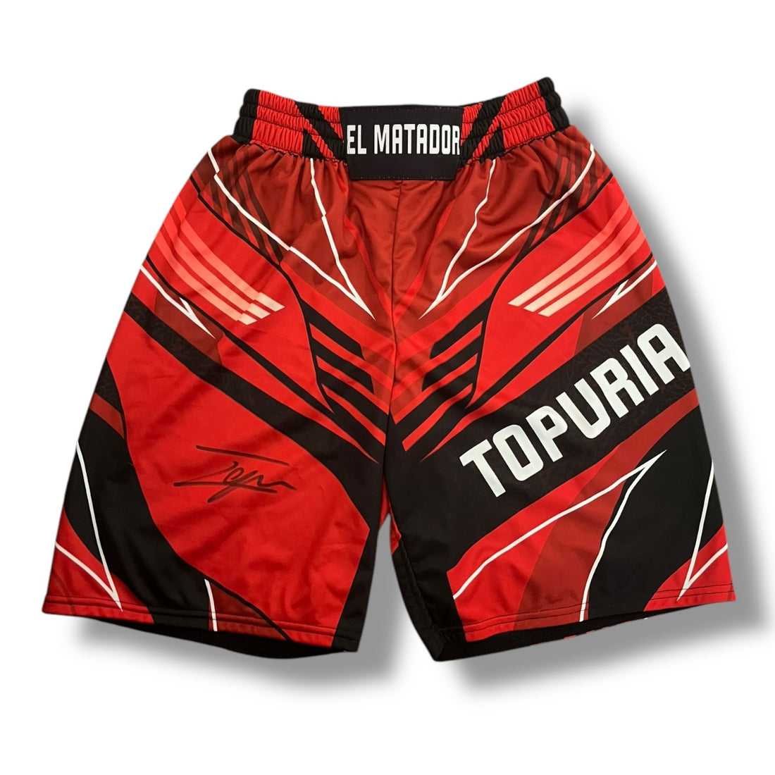 Shorts autografiados por Ilia Topuria