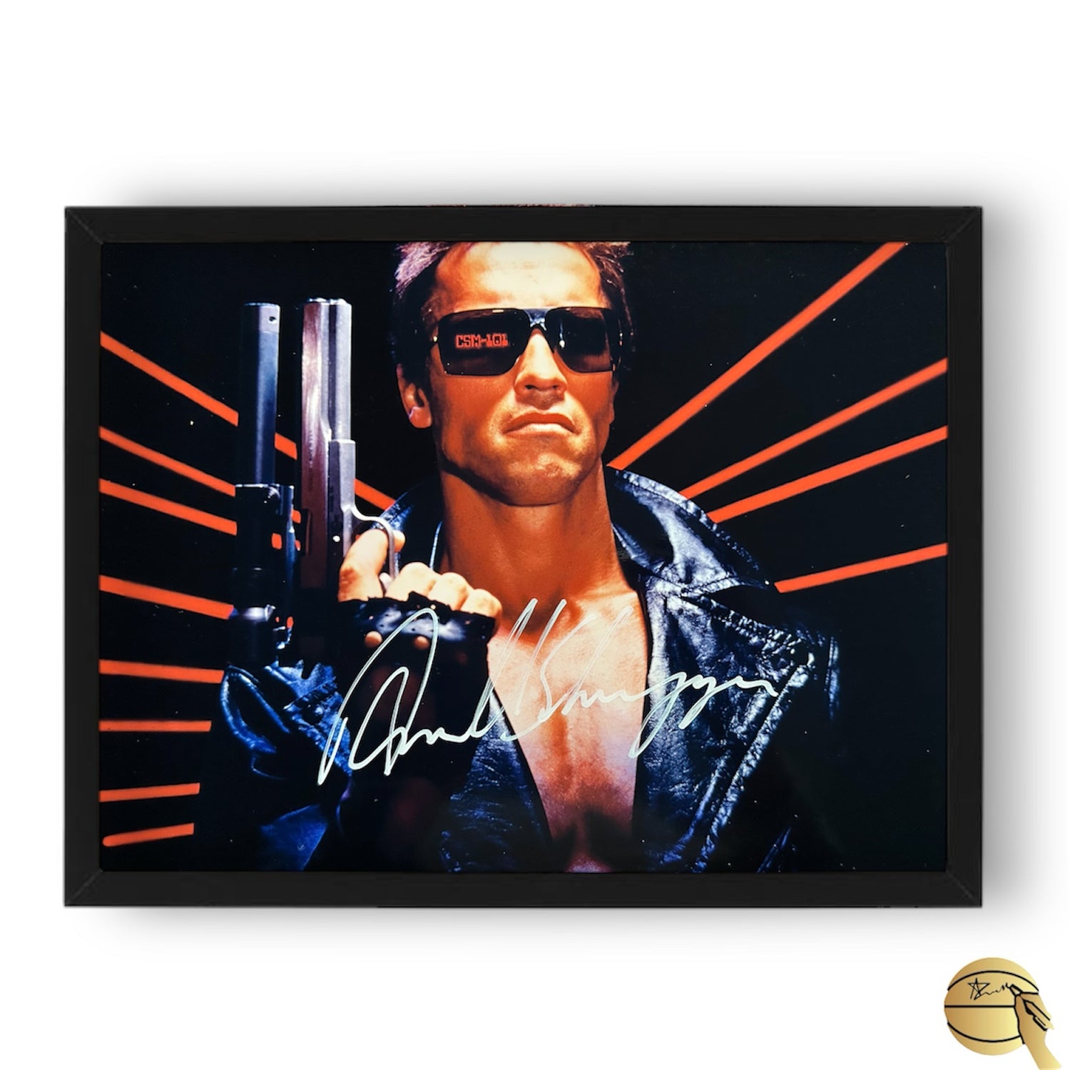 Cuadro autografiado por Arnold Schwarzenegger