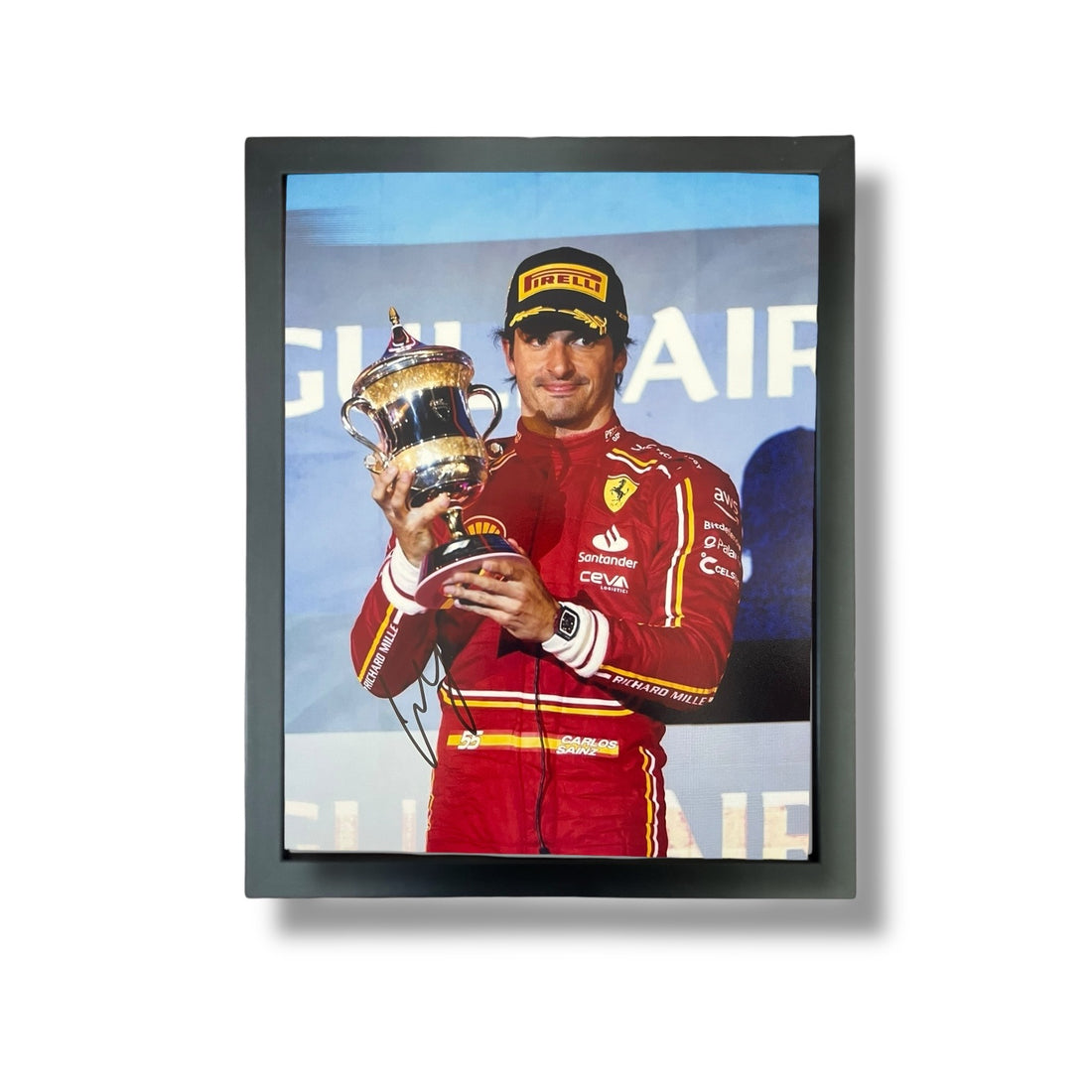 Foto autografiada por Carlos Sainz