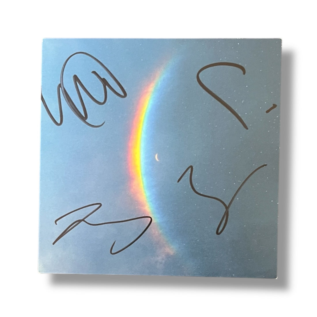 CD autografiado por Coldplay