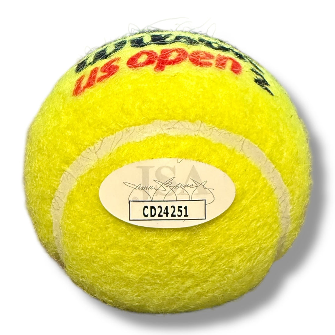 Pelota autografiada por Novak Djokovic
